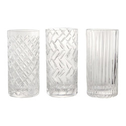 Flamant Bogart Crystal Long Drink Glass Set Of 6 - Cocktail Glasses
