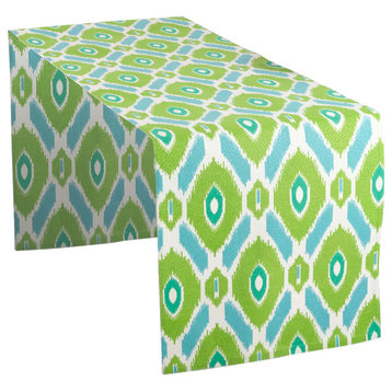 Palau Ikat Design Cotton Table Runner, 16"x72" lar