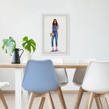 "Denim Overalls" Framed Painting Print