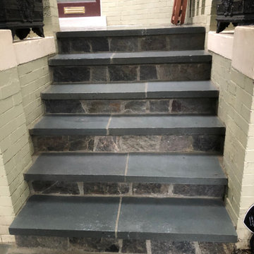 Flagstone Walkway with 2 Inch Thick Thermal Step Treads in Washington DC