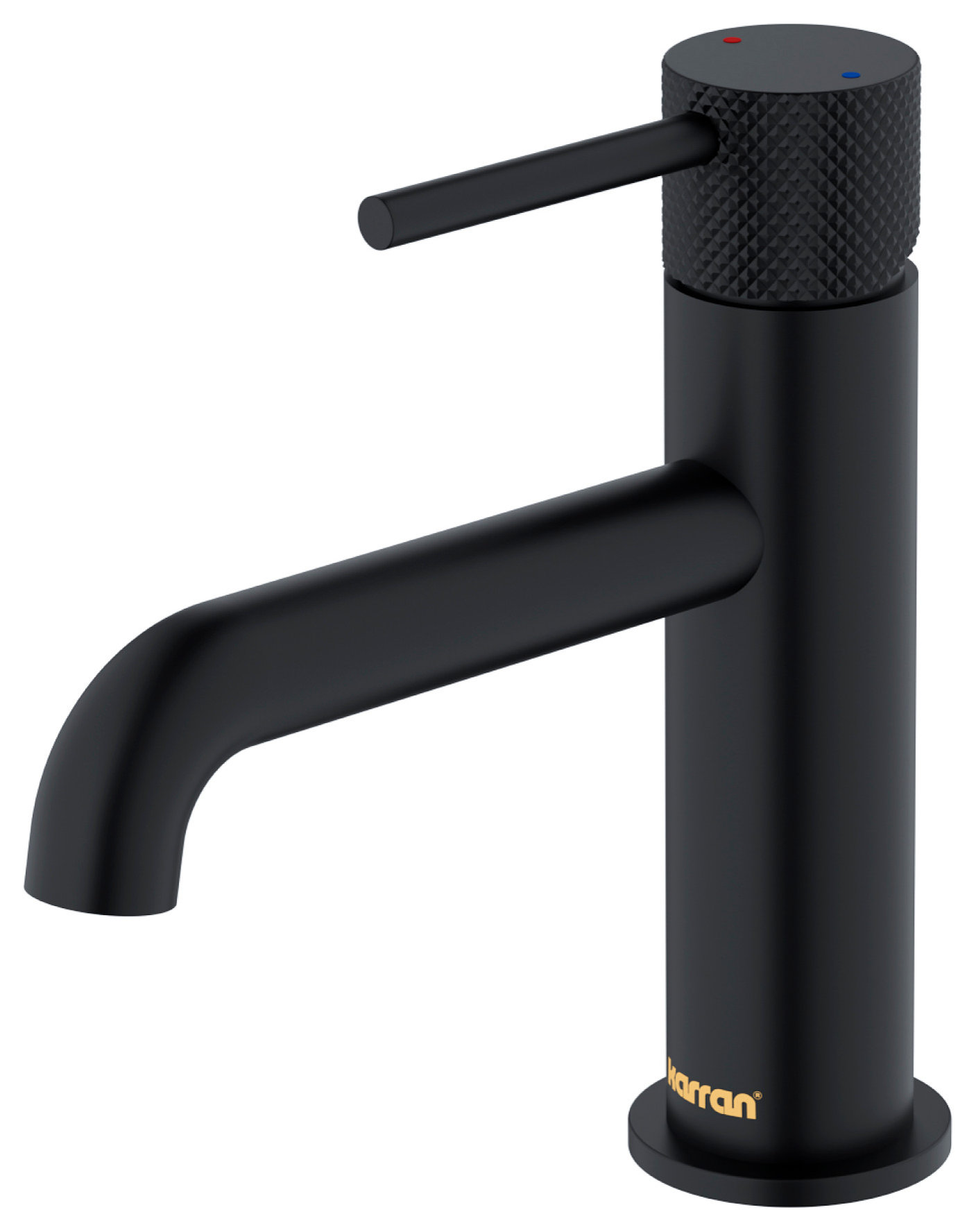 Karran 1-Handle 1-Hole Bathroom Faucet With Pop-up Drain, Matte Black