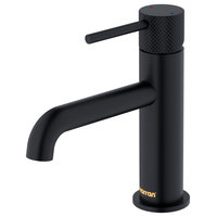 Karran 1-Handle 1-Hole Bathroom Faucet With Pop-up Drain, Matte Black