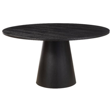 Alpine Furniture Cove Round Dining Table in Vintage Black