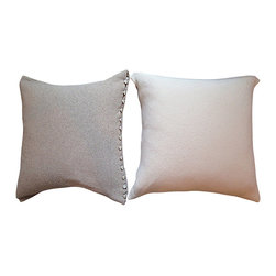 Gray and Taupe Cashmere Pillows Set of 2 - Products