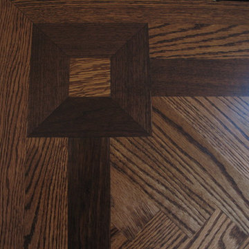 Herringbone with Walnut Border