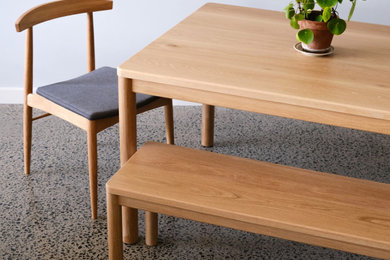 Bristol Dining Table and Bench in White Oak
