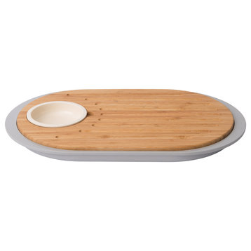 Leo 2-Sided Tapas Cutting Board WithTray