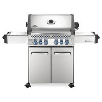 Prestige 500 Grill On Cart with IR Rotisserie and Side Burner, Stainless, NG