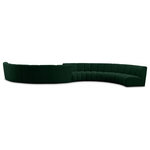 Meridian Furniture - Infinity Boucle Fabric Upholstered 8-Piece S-Shaped Modular Sectional, Green - Mix and match this Infinity boucle fabric modular chair with other items in the Infinity collection to find the best possible seating solution for your gang. Rich green boucle fabric feels welcoming and soft to the skin, so you stay seated comfortably for the big game or while watching your favorite programs. Deep channel tufting adds to the longevity and durability of this modular chair while giving it texture.