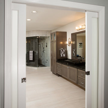 Modern Master Bathroom Remodel with it's own Infrared Sauna in Alexandria VA