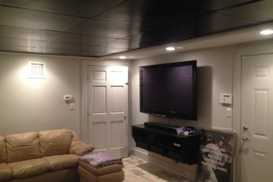 Basement - modern basement idea in New York