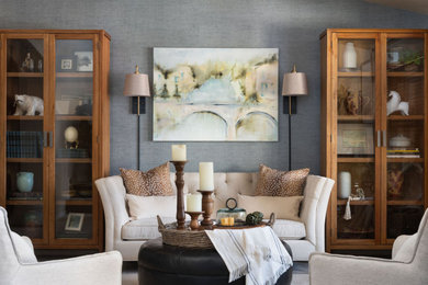 Living room - traditional living room idea in Denver