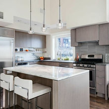 gray cabinets with no handles