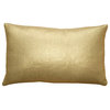 Pillow Decor - Tuscany Linen Metallic Throw Pillow, Gold, 12" X 20"