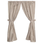 Carnation Home Fashions - Polyester Fabric Window Curtain in Linen - Polyester Fabric Window Curtain in LinenDesigned to fit standard-sized bathroom windows (34'' wide x 54'' long), this simple yet stylish Window Curtain (two panels with tiebacks included) is made from 100% polyester, machine-washable fabric. Here in Linen,  this curtain is available in a variety of fashionable colors. 100% Polyester MaterialMachine WashableComes complete with two panels and two tiebacksWC-FAB/44Machine wash in warm water, tumble dry, low, light iron as needed