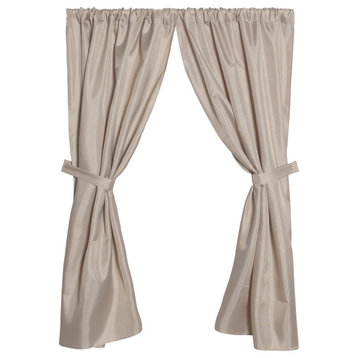 Polyester Fabric Window Curtain in Linen