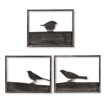 Song Bird Wall Art, Set of 3