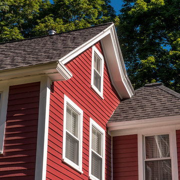 Everlast Composite Siding Installation in Hopkinton, MA: 7" Cabernet Red