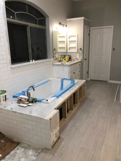 Bathroom counters and tub deck