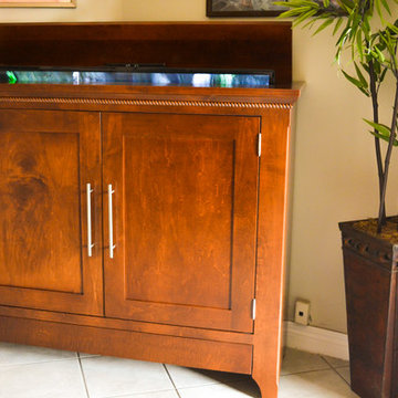 Automated TV Lift Cabinet in Solid Cherry (The Richmond)