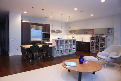 Minimalist kitchen photo in Chicago