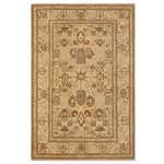 Bareens Designer Rugs - Boho Chic Ziegler Veta Tan Beige Hand-Knotted Wool Rug - 9'0'' x 11'6'' - Enhance the ambiance of your home with this magnificent Persian-influenced Turkish hand-knotted rug made by skilled artisans capable of creating the most exceptional vegetable dyes and hand-spun wool. This exquisite handmade rug is a one-of-a-kind Peshawar Kafkaz, otherwise identified as Chobi, Chobi Peshawar, Oushak, or Ziegler rug. These handmade rugs are crafted in Pakistan utilizing superior-quality wool imported from Australia, New Zealand, and Korea in two types of weaves: the Persian weave and the Mori weave. This rug is meticulously crafted by hand using the finest natural vegetable dyes extracted from local plants. The artisans use a blend of hand-spun local and fine merino wool, resulting in a rug with a compelling texture, higher lanolin content, and longer staple. The artisans occasionally incorporate natural or artificial silk into the pile to enhance specific motifs. The finished product is an awe-inspiring execution of flawless design and an understated palette that exudes elegance.
