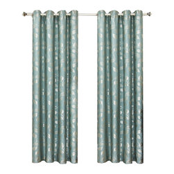 Royal Tradition - Charlotte Jacquard Grommet Window Panels, Set of 2 - Curtains