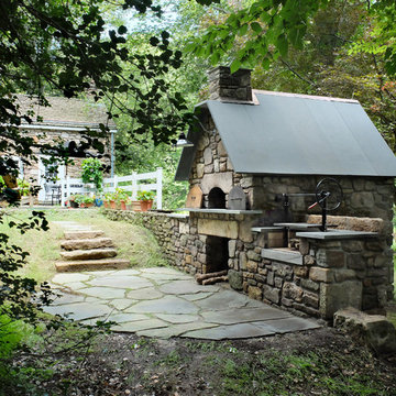 Solebury Wood Burning Brick Oven and Argentinian Wood Grill