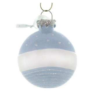 Personalized Ornaments Christmas Ball Blue Resin Baby Or900b