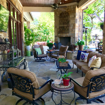 Outdoor Living - Patio with oversized fireplace