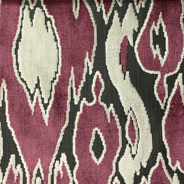 Harrow Abstract Cut Velvet Upholstery Fabric, Fig