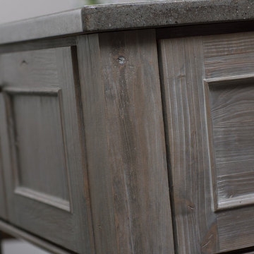 Weathered Wood Kitchen Island