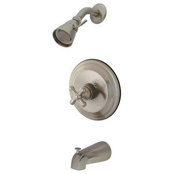 Kingston Brass KB3638AXT Tub and Shower Trim Only, Brushed Nickel