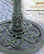 Alpine Tiered Fish Pedestal Garden Fountain and Birdbath, Dark Green, 40" Tall