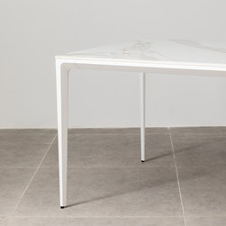 Minimalist Table &ndash; Innovation S - Calacatta Oro / White - Dining Tables