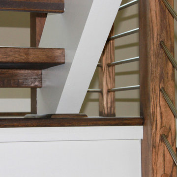 Project #22 | Stainless Steel & Dark Wood Treads