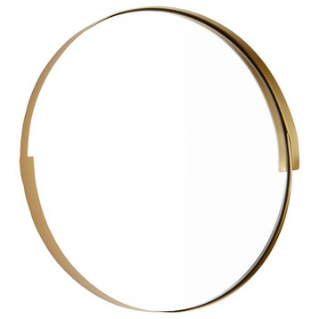 Gilded Band Mirror, 17"x17"