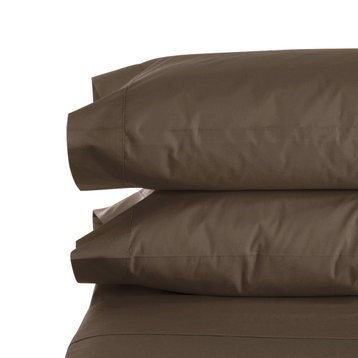 1800 Series PillowCase - 2 Pillow Cases Per Set King Size Standard Size, Brown,