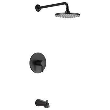 Luxier SS-C01-T-V Rainfall Shower Faucet With Valve and Spout, Oil Rubbed Bronze