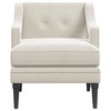 Ceres Velvet Accent Chair With Tufted Back, Cream