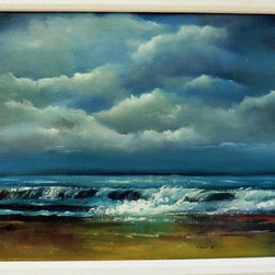 At Peace - 10 x 20 inches Oil on Board  in bespoke frame - Paintings