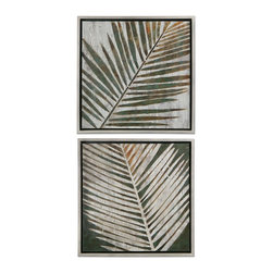 www.essentialsinside.com:  detailed palms framed wall art, set of 2 - Artwork
