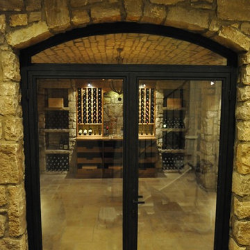 Glass Enclosed Custom Walk in Wine Cellar in Memphis, Tennessee Custom Wine Rack
