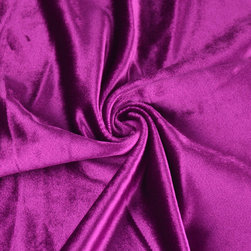 Hotham Pink Red and Purple Plain Ready Made Velvet Curtains and Fabrics Patriarc - Upholstery Fabric