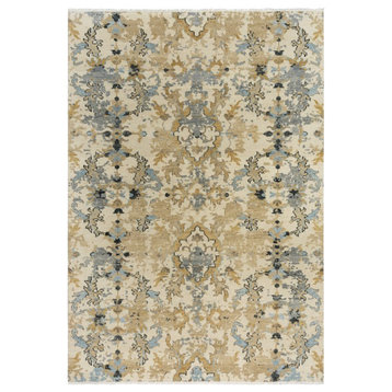 Alora Decor Abby 10' x 14' Beige/Brown/Blue/Gray Hand Knotted Area Rug