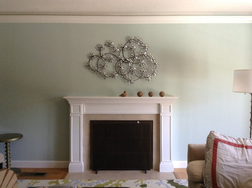 Flower Arrangement On Fireplace Mantle