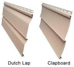 Main differences: clapboard siding vs dutch lap