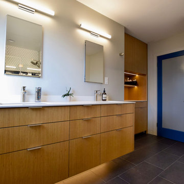 Floating Rift Oak Vanity