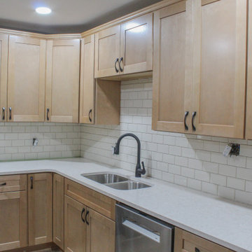 Modern Kitchen Remodel Done in Sandstone Colored Cabinets
