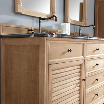 60 Inch Savannah Natural Oak Finish Double Vanity